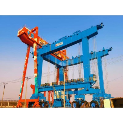 100 Ton Mobile Boat Hoist RTG Crane, 18m Lift & 20m Span