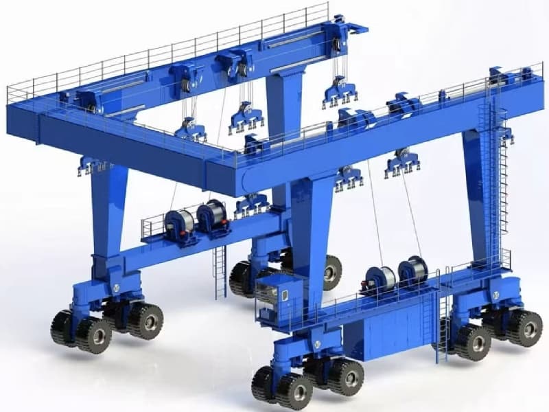 100 Ton Mobile Boat Hoist RTG Crane, 18m Lift & 20m Span