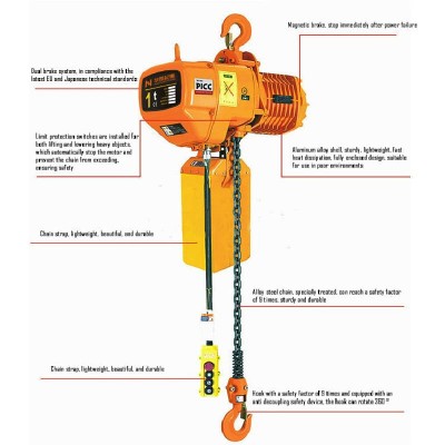 Electric Chain Hoist 10 Ton Capacity 15m Lift Height