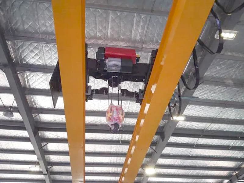 5 Ton Double Girder Trolley Hoist, 24m Lift Height, European FEM Standard