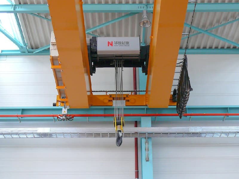 5 Ton Double Girder Trolley Hoist, 24m Lift Height, European FEM Standard