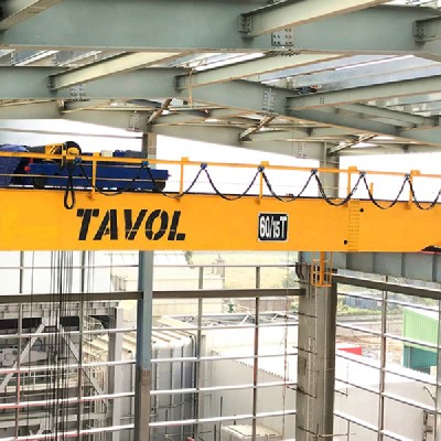 QD 5T Heavy Duty Double Girder Overhead Crane - 25m Span, 60m Lift