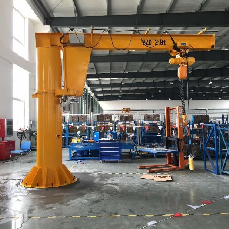 BZ Model 2 Ton Column Mounted Jib Crane - 6m Arm, 8m Height