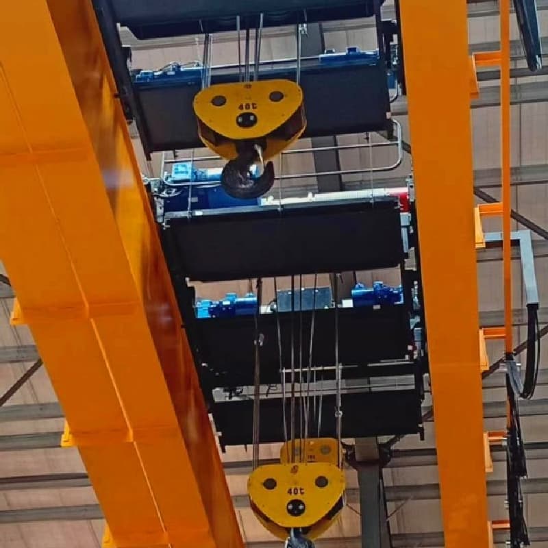 Double Girder Hoist Trolley 10T Capacity, 9m Lift Height