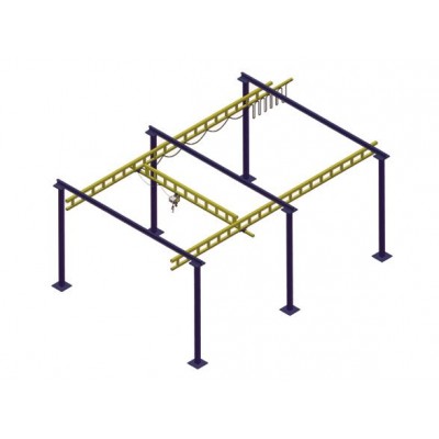 250kg 2m Span Free Standing Bridge Crane – Industrial Material Handling