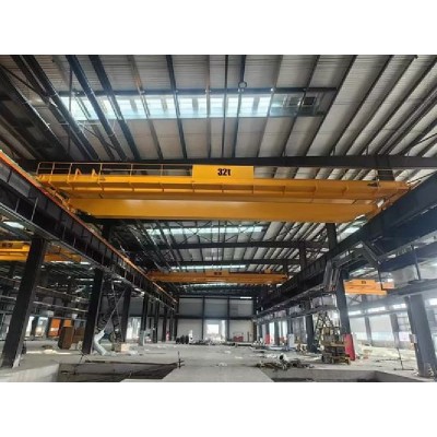 16t Double Girder Bridge Crane - Span 24m, Lift 20m for Wind Tower Mfg
