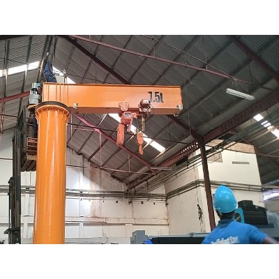 0.5t Electric Jib Crane - Arm 2m, Height 3m for Assembly Stations by kiwicrane