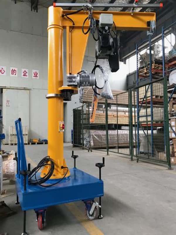 3t Free Standing Electric Jib - Arm 6m, Height 6m for Warehouses by kiwicrane