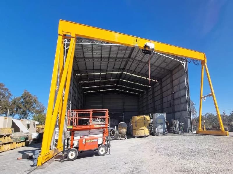KiwiCrane 32 Ton Single Girder Gantry Crane for Port Yard Span 10m Lift 12m