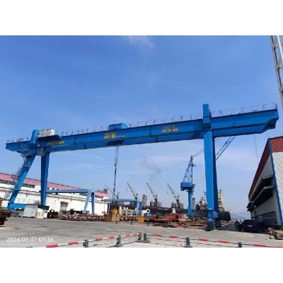 KiwiCrane 20 Ton Double Girder Gantry Crane for Shipyard Span 18m Lift 6m