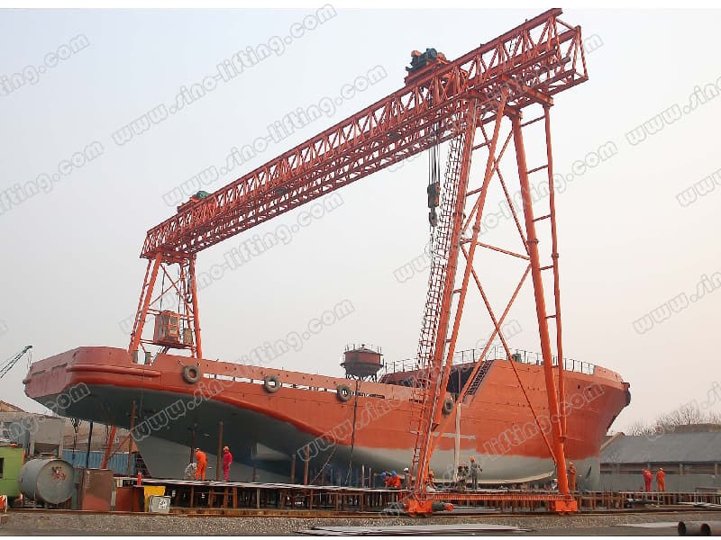150t Double Beam Crane 41m Lift Height 120m Span for Shipyard Expansion