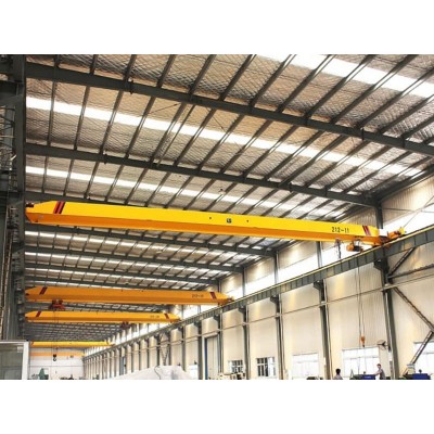 20t Electric Bridge Crane Single Girder 28.5m Span 8m Lift for Fabrication Plant