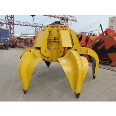 Steel Scrap Hydraulic Orange Peel Grab Bucket Suppllier