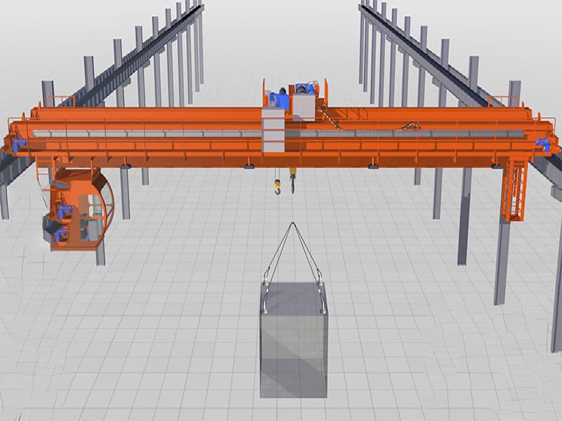 1 Ton Double Girder EOT Crane – A5 Compact with 10.5m Span & 6m Lift