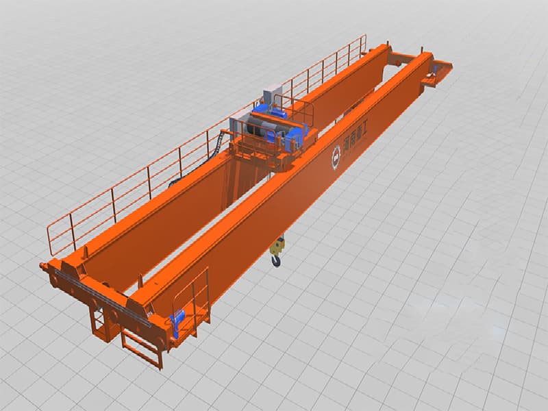 3 Ton Double Girder EOT Crane – Fabrication with 21m Span & 12m Lift