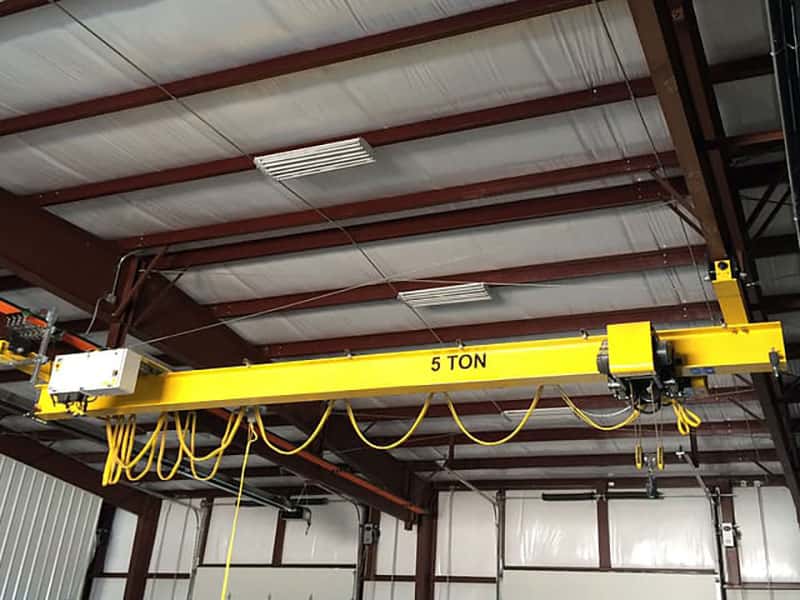 Industrial Monorail System, Span 18m, Lift 20m for Steel Fabrication