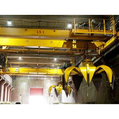 25t Hydraulic Grab Bridge Crane, 24m Lift, 22.5m Span for Port Log Handling