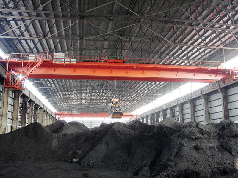 25t Hydraulic Grab Bridge Crane, 24m Lift, 22.5m Span for Port Log Handling