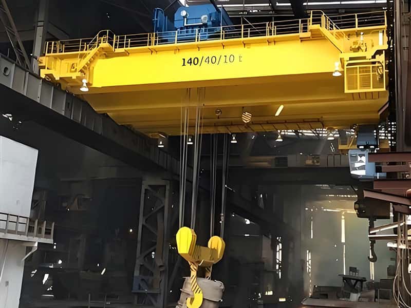 10t Ladle Handling Crane, 15m Lift, 13.5m Span for Foundry Shop