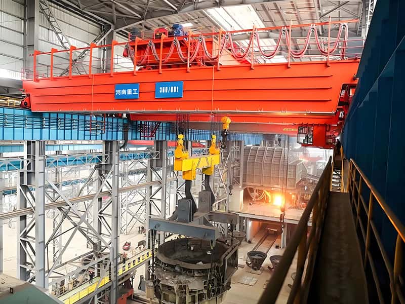 10t Ladle Handling Crane, 15m Lift, 13.5m Span for Foundry Shop
