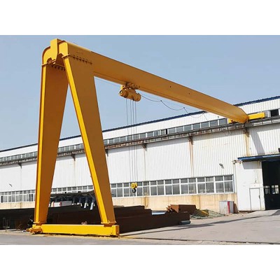 10t Semi Gantry Crane 16m Lift 22m Span for Steel Fabrication Shop