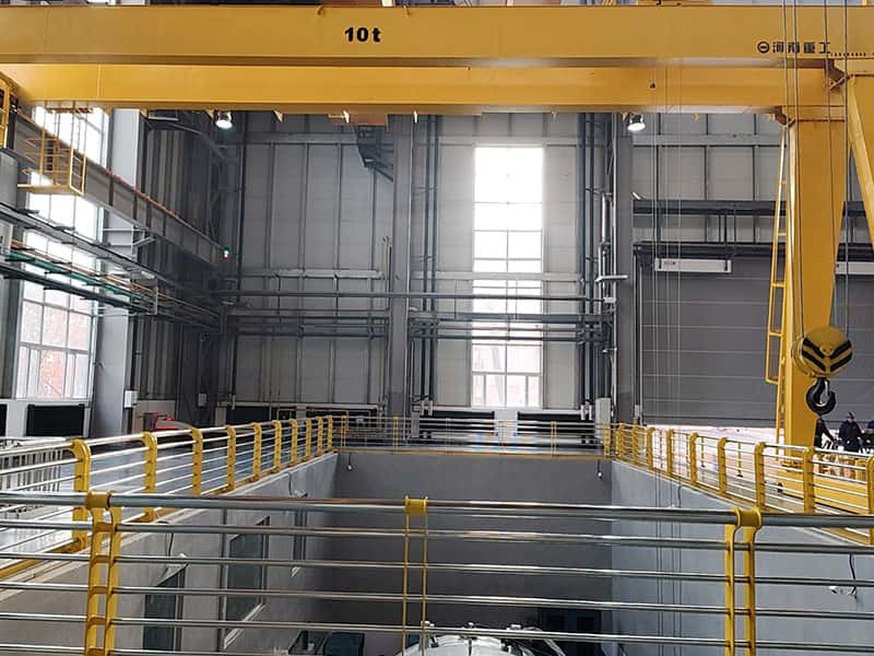 16T Double Girder Semi Gantry 14m Lift 30m Span for Railway Maintenance Depot