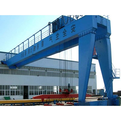 5 Ton Electric Hoist Semi Gantry 17m Lift 30m Span for Shipyard Subassembly