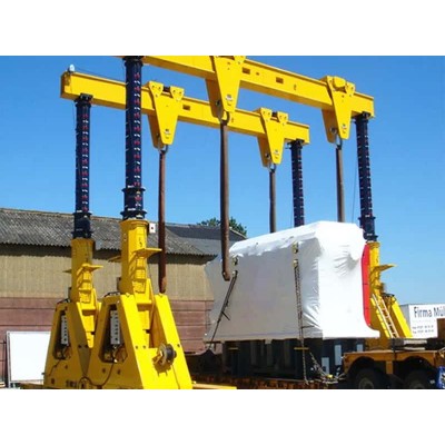 100t Modular Hydraulic Gantry Crane 12m Lift 30m Span for Offshore Platform