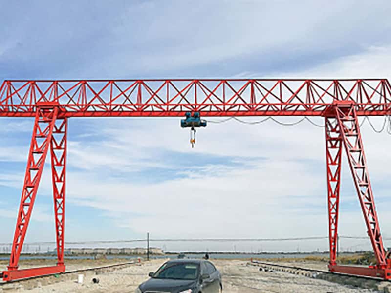 10 Ton Truss Gantry Crane 9m Lifting Height 26m Span for Port Logistics