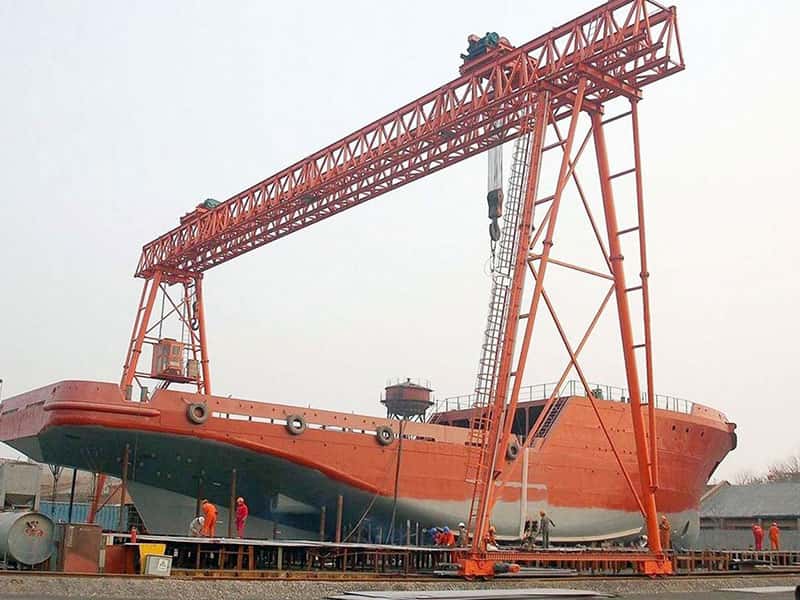 10 Ton Truss Gantry Crane 9m Lifting Height 26m Span for Port Logistics