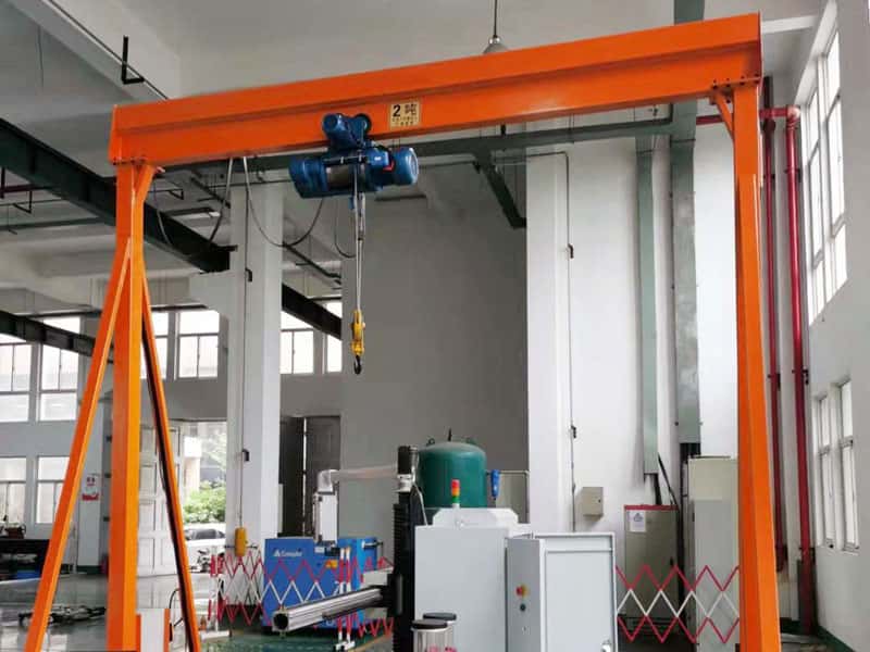 3t Mobile Gantry Crane 10m Height 10m Span for Auto Repair Factories