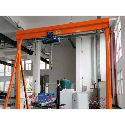 0.5t Portable Gantry Crane 1m Lift 2m Span for Auto Repair Shops