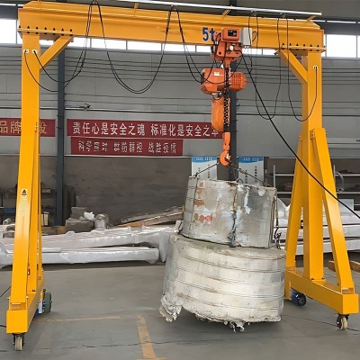 3t Portable Gantry Crane 8m Lift 9m Span for Construction Sites