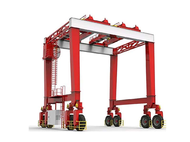 150t Rubber Tired Gantry Crane 45m Span 25m Lift Heavy Duty