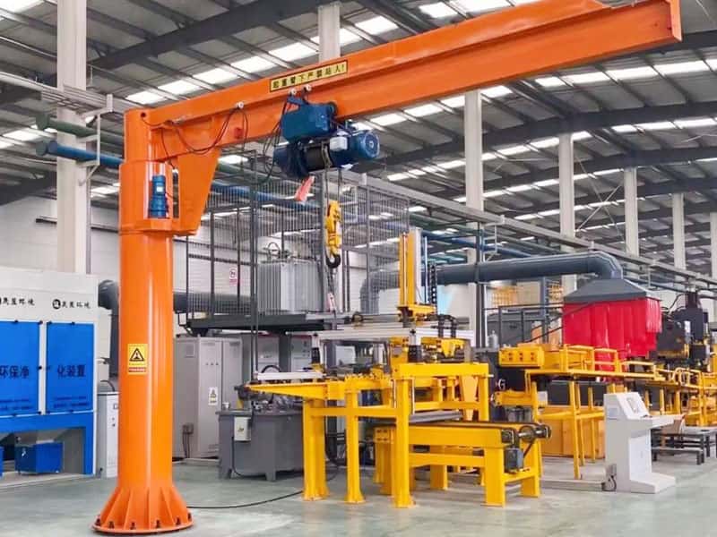 0.5T 4.5M Jib Crane 3M Span 360° Rotating Workshop Crane