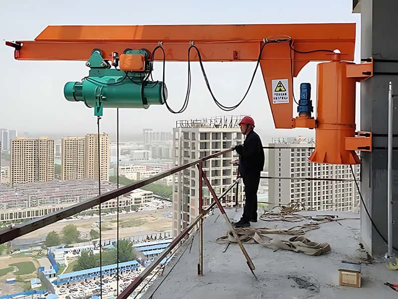 3T Wall Mounted Jib Crane 10M Span 12M Lift Dock