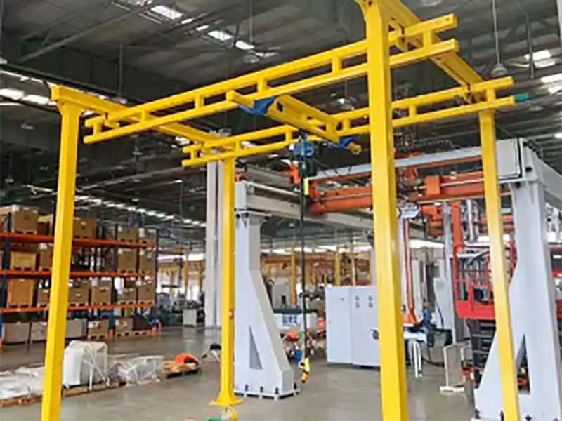3T Freestanding Bridge Crane 7M Lift 10M Span Machinery Shop