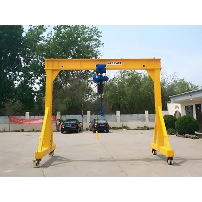 2T Electric Trackless Gantry Crane for Cambodia Cement – 2m Lift 5m Span