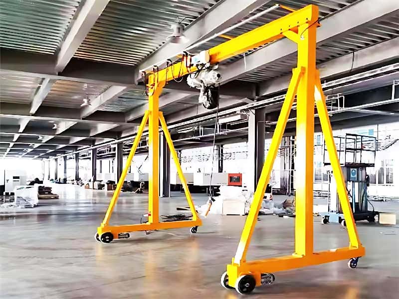 1T Electric Trackless Gantry Crane for Oman Cement – 9m Lift 5m Span
