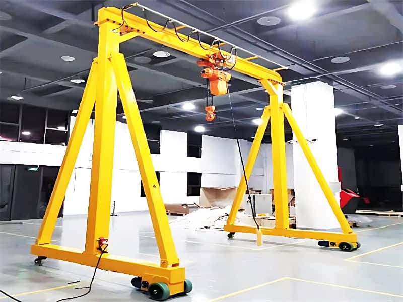 1T Electric Trackless Gantry Crane for Oman Cement – 9m Lift 5m Span