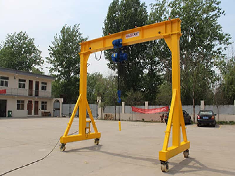 1T Electric Trackless Gantry Crane for Oman Cement – 9m Lift 5m Span