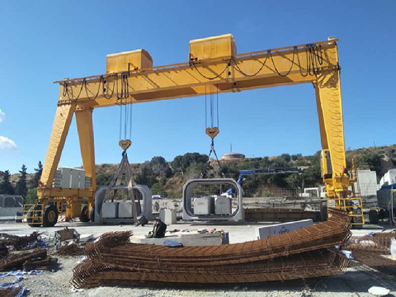 10T Double Beam RTG Crane Lifting Height 5m Span 15m for Vietnam