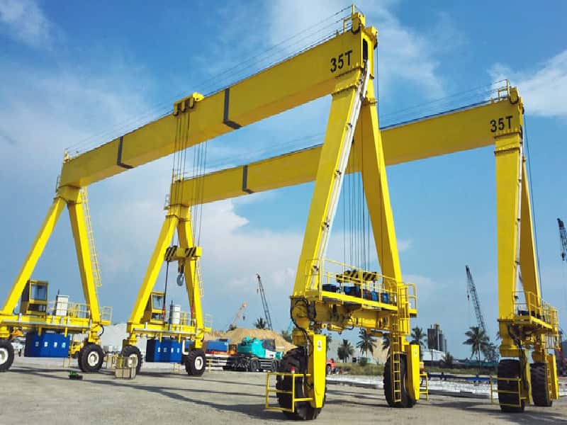 FR 100 100T RTG Crane for Nigeria with 5.5m Lift & 4m Span