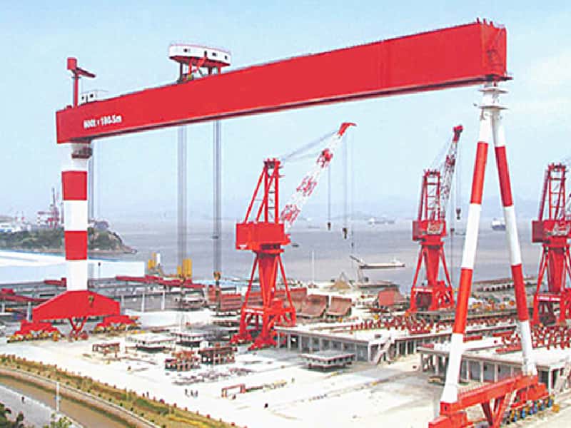 1000T Shipbuilding Gantry Crane for Bangladesh 21m Lift 29m Span