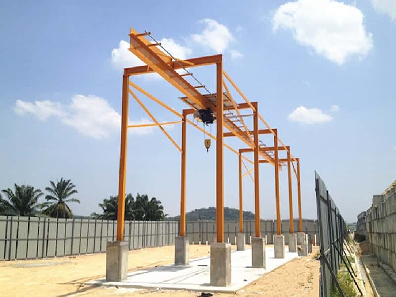 10t Fixed Gantry Monorail Crane 16mx10m Chile with Knockdown A4 Duty