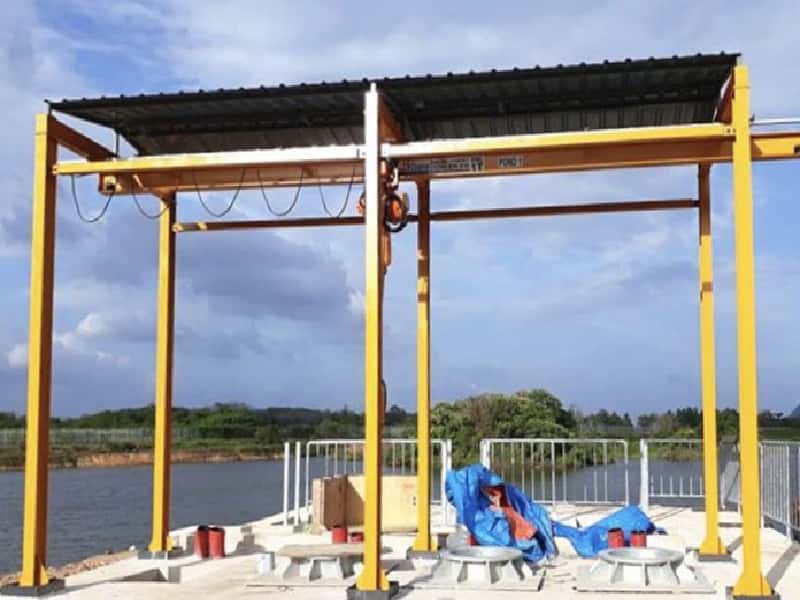 10t Fixed Gantry Monorail Crane 16mx10m Chile with Knockdown A4 Duty