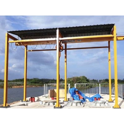 10t Fixed Gantry Monorail Crane 24mx14m Tanzania with Phenolic Casters A3