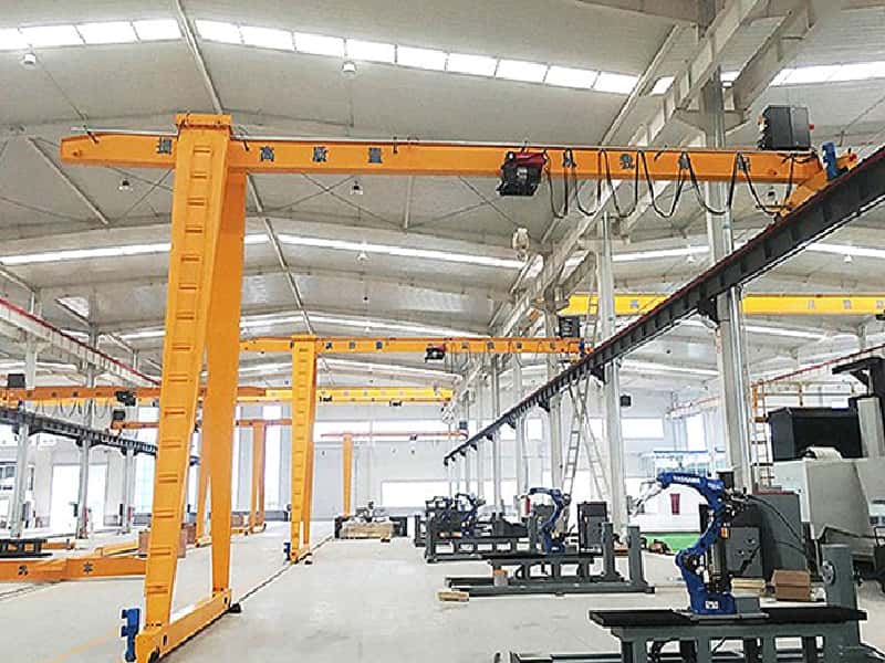 1t Semi-Gantry Crane 8mx5m Indonesia with Cable Reel A3 Duty