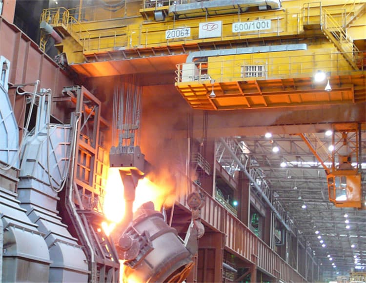 16t Ladle Crane 27mx20m Peru with Anti-Sway Frequency Control
