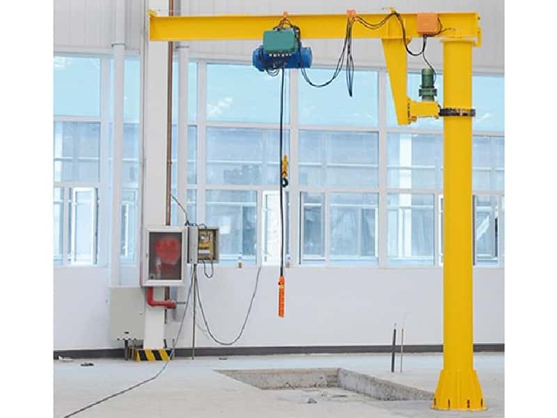 1t Floor Mounted Jib Crane 4.5mx5m Chile Industrial Plant 360° A5